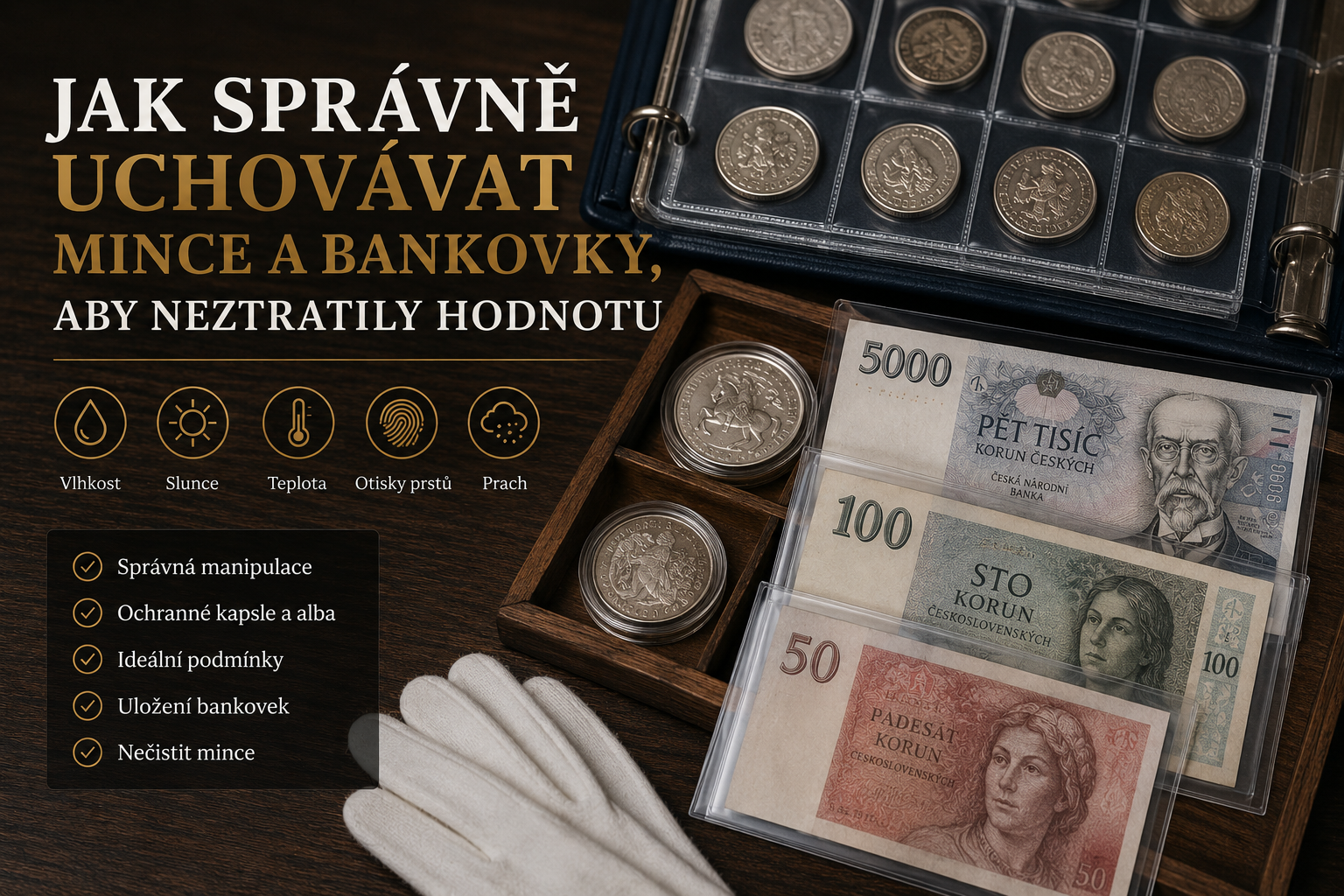 Jak správně uchovávat mince a bankovky, aby neztratily hodnotu