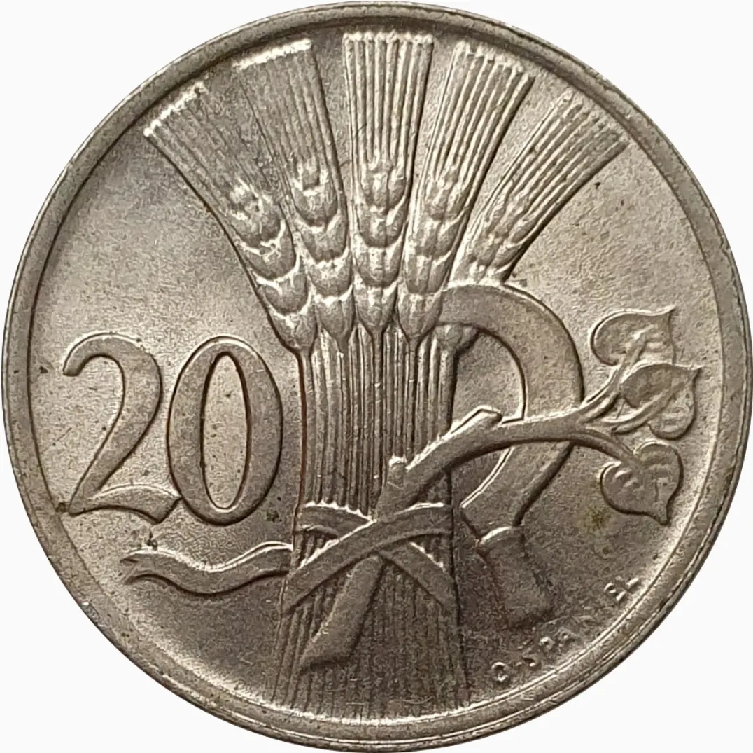 20 Haléřů - rub