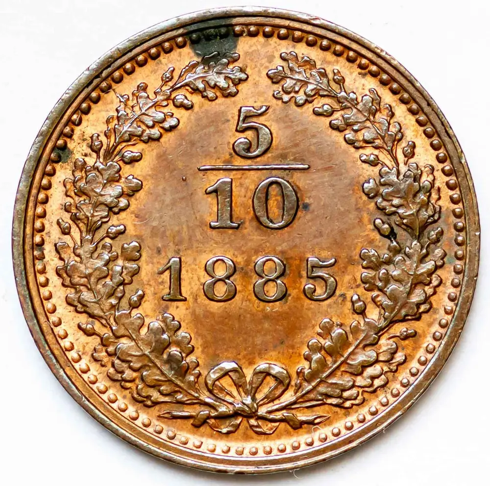 5/10 Krejcar (typ Large eagle) - rub