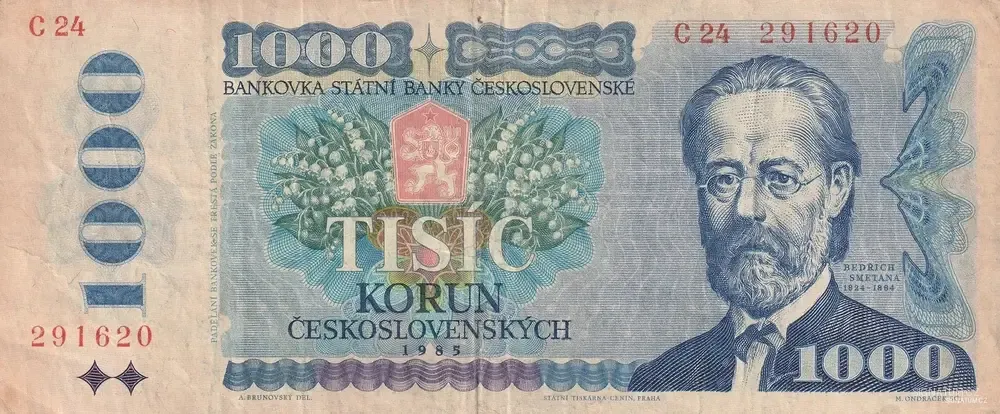 1000 Kčs 1985 – Bedřich Smetana