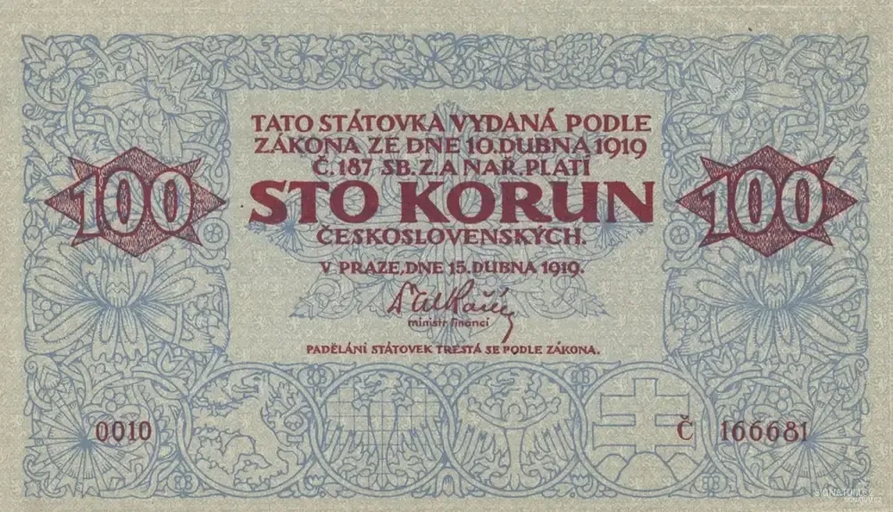 100 Kč – Alfons Mucha (I. emise)