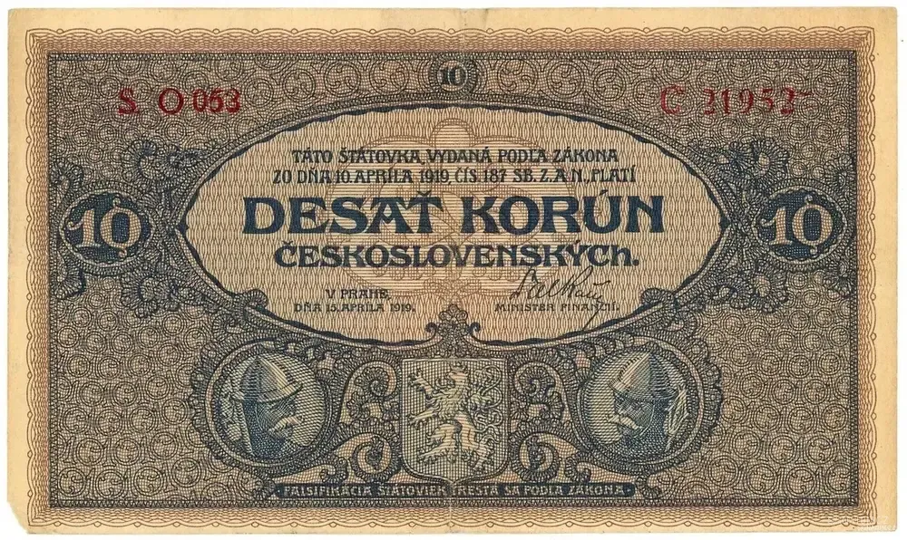 10 Kč – I. Emise (Alfons Mucha)
