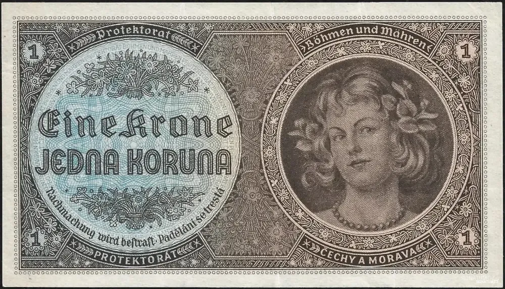 Koruna 1940 – Dívka s květy
