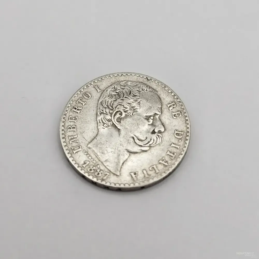 Itálie 2 Lire 1887 – Umberto I.