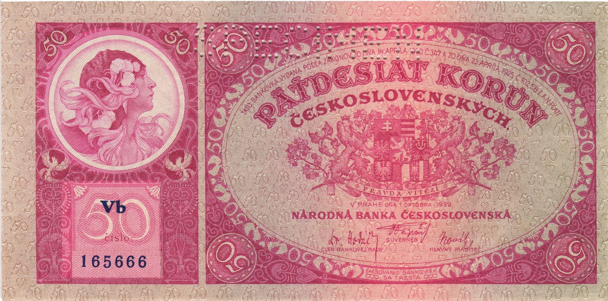 50 Kč – Alfons Mucha (Slávie)