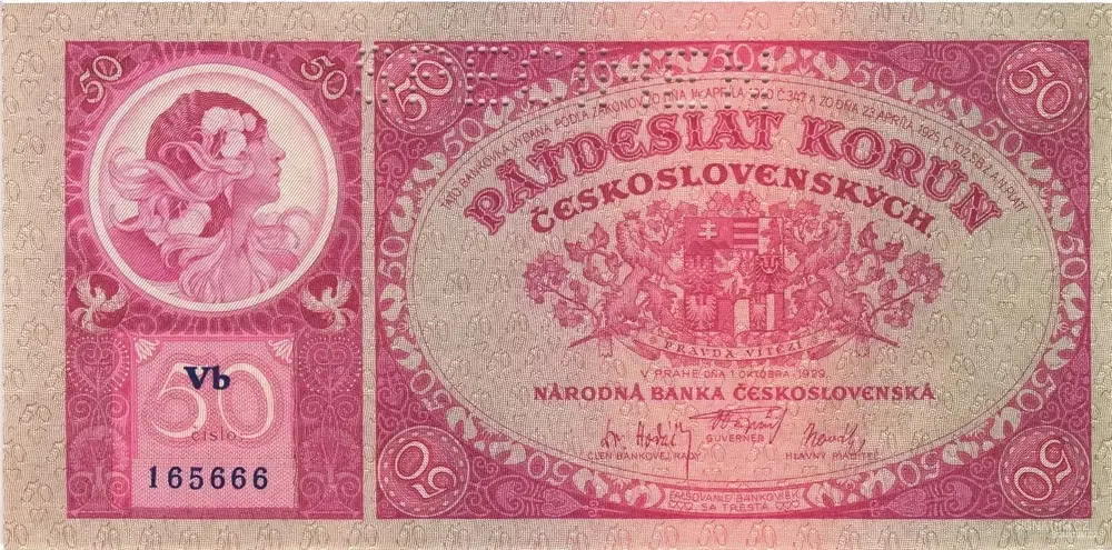 50 Kč – Alfons Mucha (Slávie)