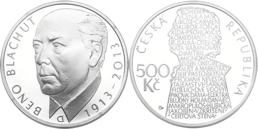 500 Kč Beno Blachut (2013) – 100. výročí narození